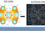 do PDF to dwg conversion, autocad drafting and mechanical drawing
